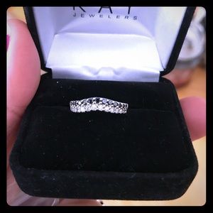 Black diamond/diamond wedding band